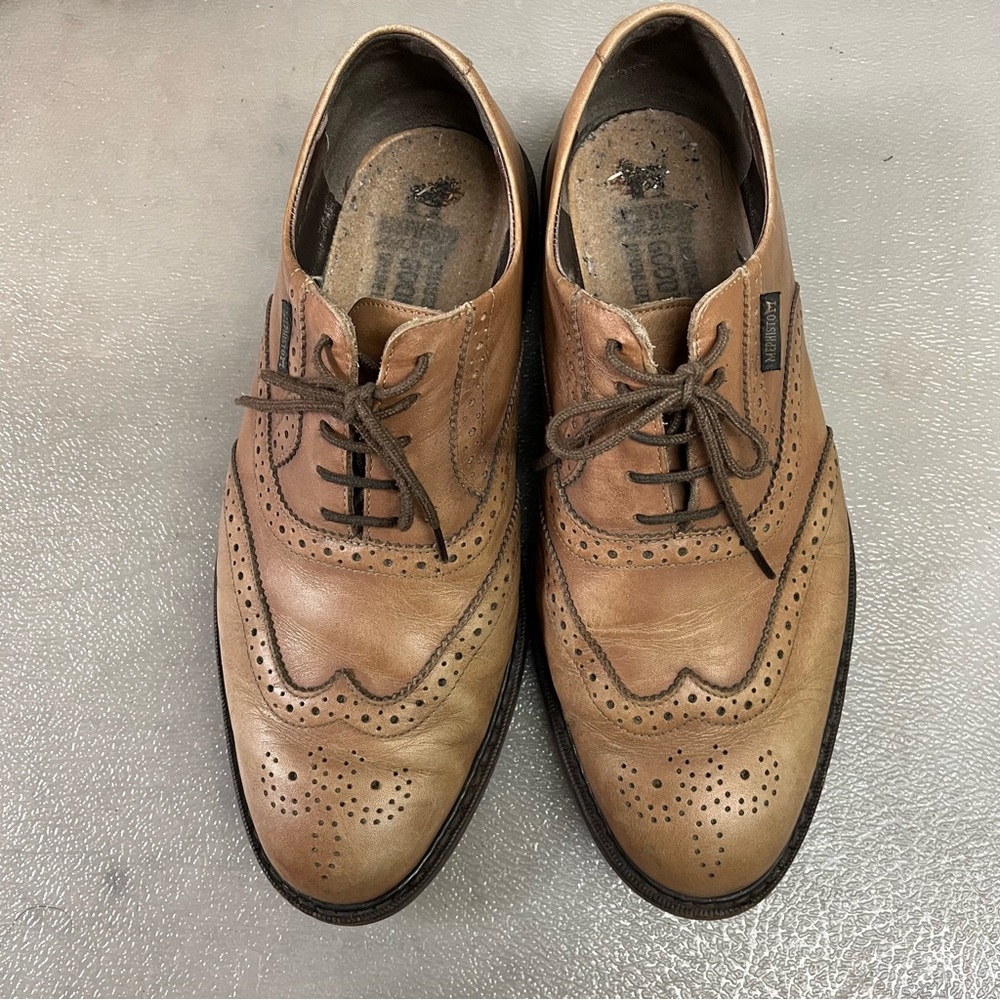brown oxford leather loafers